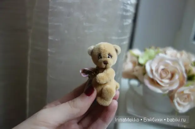 Toy Irina Mecco Pengarang, Bear mini, Bear Pengarang, Tangan, Dolanan Dolanan
