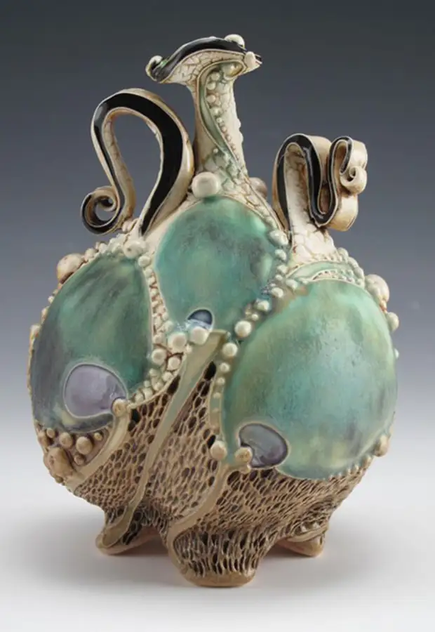 Ceramics Carol Long: Irakurketa Moderno Art Nouveau estiloa