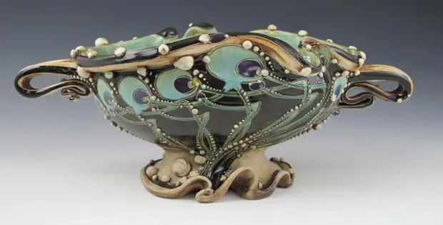 Ceramics Carol Long: Modernong pagbasa sa art nouveau style