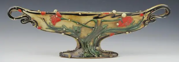 Ceramics Carol Long: Irakurketa Moderno Art Nouveau estiloa