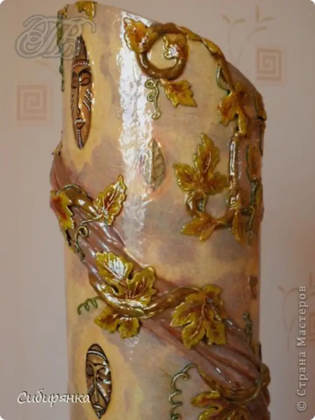 Добры дзень, Краіна Майстроў !!! Як і абяцала, пакажу некаторыя прамежкавыя фатаграфіі працэсу вырабу падлогавай вазы з афрыканскімі матывамі. . фота 21