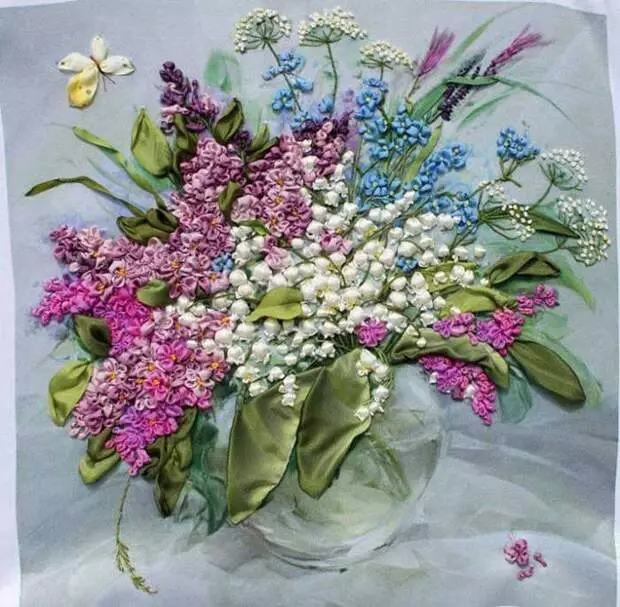 Beautiful embroidery: in the world of spring colors