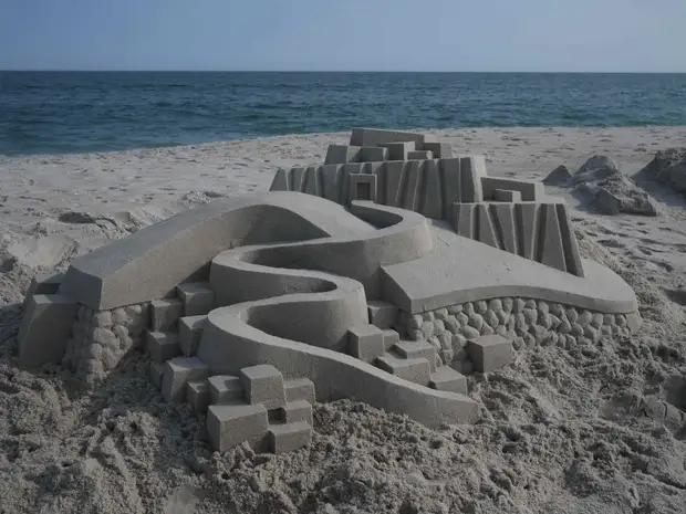 Sand Geometri Kelvin Seiberta Arkitektur, Sand, Strand