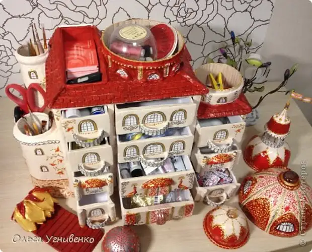 Master Class Papier-Masha Palace para sa needlework Paper Paper Newspaper Boxes Plastic Photo 29