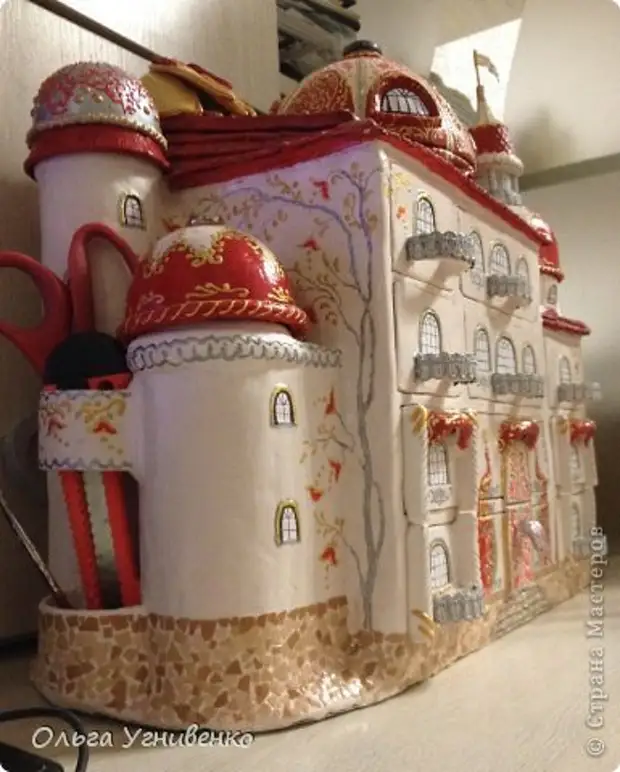 Master Class Papier-Masha Palace para sa Needlework Paper Paper Newspaper Boxes Plastic Photo 35