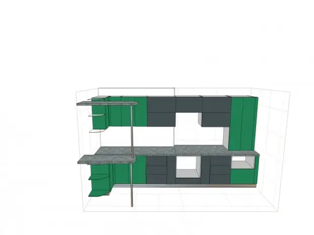 Ҳама марҳилаҳои таъмири ошхонаи кунҷӣ 11 SQ.м (46 акс)