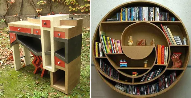 How to use unnecessary cardboard and paper: unusual furniture with your own hands