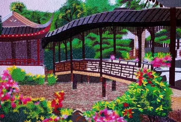 Silk Silk Embroidery Art.