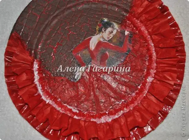 Декор предмети господар класа Decoupage плоча Flamenco хартија Фото 22