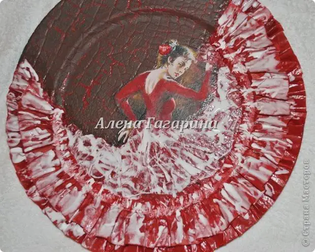 Sisustuserät Master Class Decoupage Platetka Flamenco Paper Kuva 24