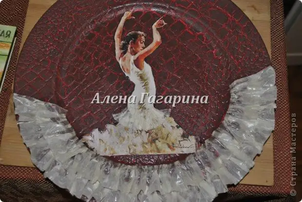 Decor Elementos Master Clase Decoupage Plate Papel Flamenco Foto 27