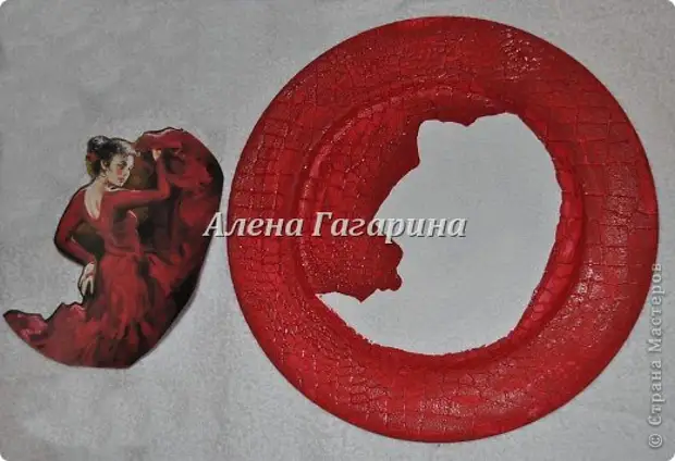 Декор предмети господар класа Decoupage Plateka фламенко хартија слика 5