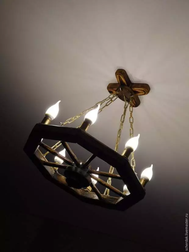 Ṣẹda chandelier kan ninu aṣa "orilẹ-ede"