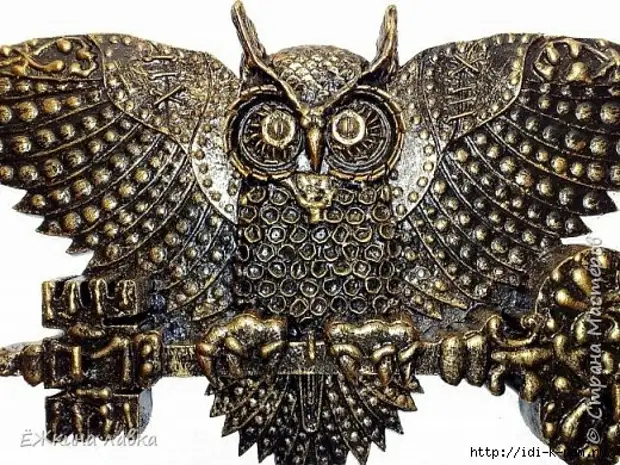 How to make owl Klyuter, than to decorate the hallway, crafts from the cast material. From what to make owls do it yourself, how to make owls with your own hands, Owl in the interior,