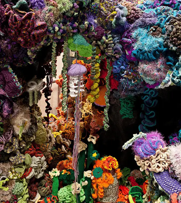 Proyecto de arrecife de coral de crochet