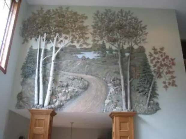 Árbol en la pared. Ideas de decoración interior