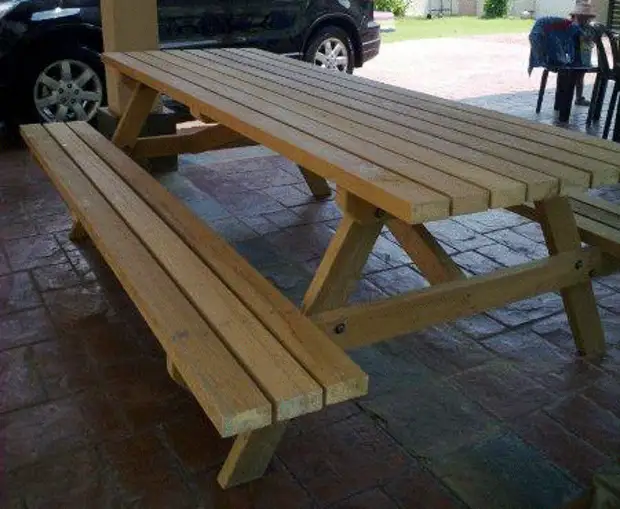 Si për të bërë një tavolinë kopsht për piknik