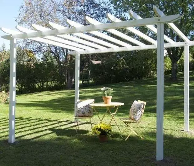 Wooden pergola ئۆزىڭىز قىلىڭ