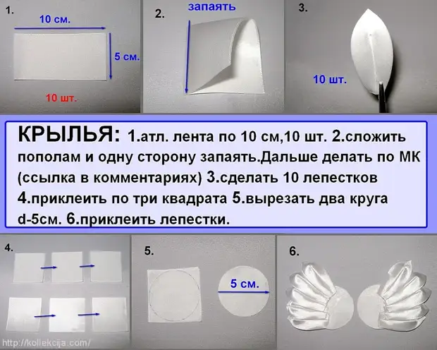 Жабдықтар ... Атласты ленталардан келген керемет құстар