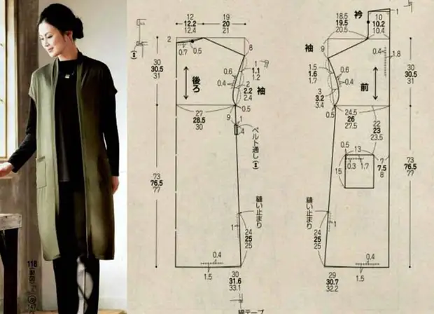 スタイリッシュな細長いベストを縫うための9枚の写真