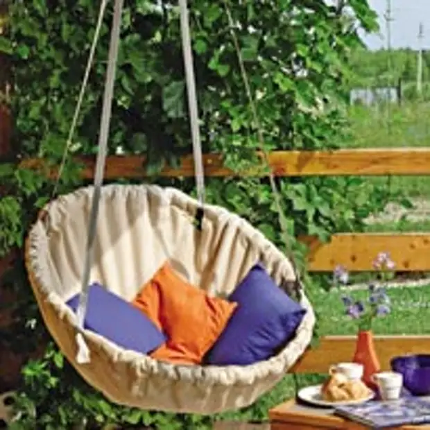 Suspended chair-hammock. Step 11.