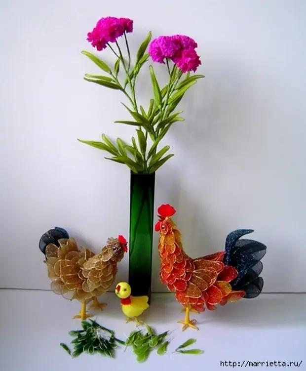 Vögel und Blumen von Capron. Ideen und Meisterklasse