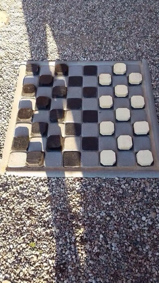 Concrete Chess Board, Crafts for Garden