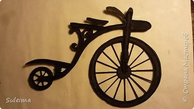 Panoul de vopsire Figura de clasă Master Applique Ansamblu Retro Bicicletă Steampunk Hârtie carton foto 16