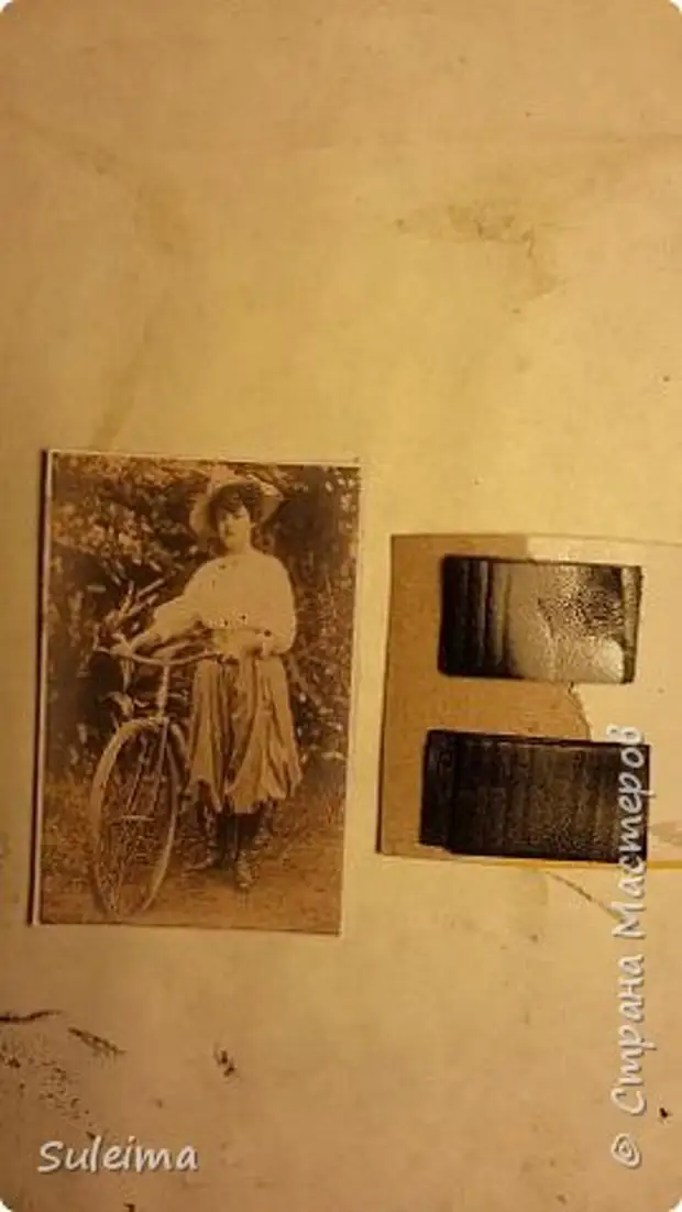 Painting panel figure master class applique assembly retro bicycle steampunk paper cardboard photo 20