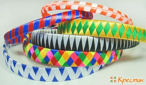 Master Classes sa paghabol sa daghang mga ribbons sa buhok nga rim