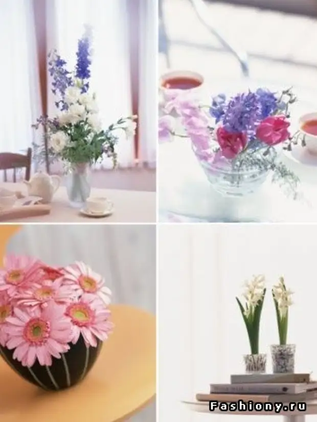 Une sélection de pots de fleurs, de vases, de bouillie faite avec leurs propres mains