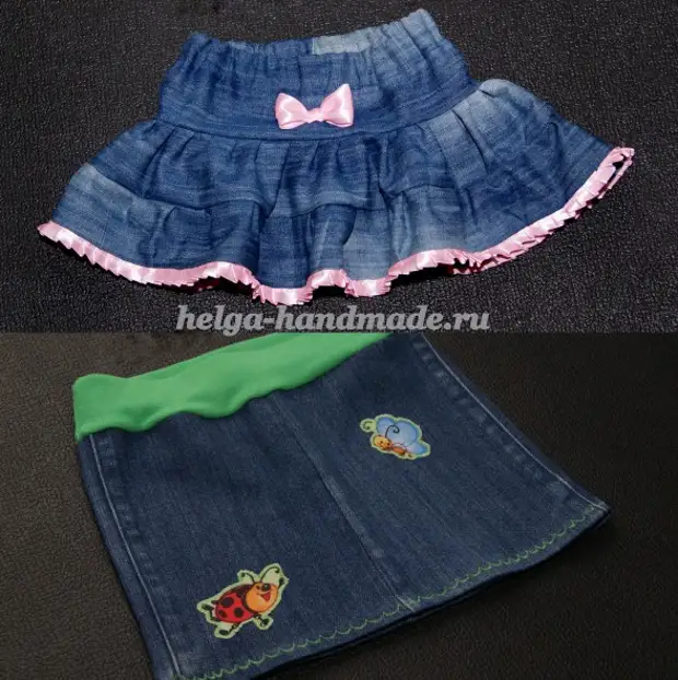 Skirt sa Denim alang sa mga batang babaye