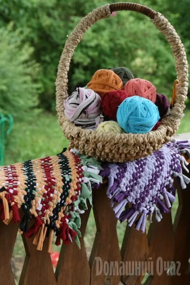 Weaving carpets.