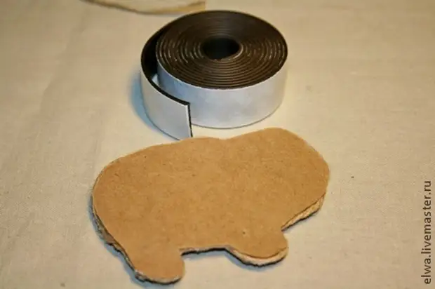 We make stylish New Year's magnets in the form of sheep