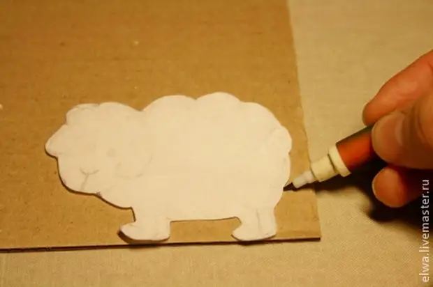 We make stylish New Year's magnets in the form of sheep
