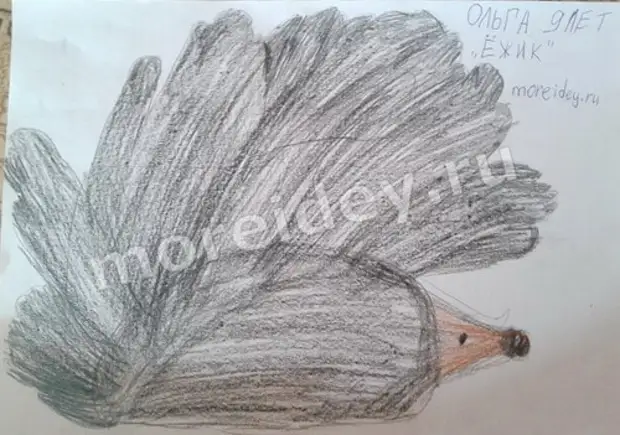 刺猬 - 繪製兒童棕櫚樹