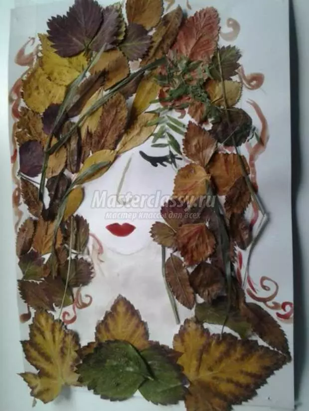 Applique dalle foglie "Ritratto dell'autunno"