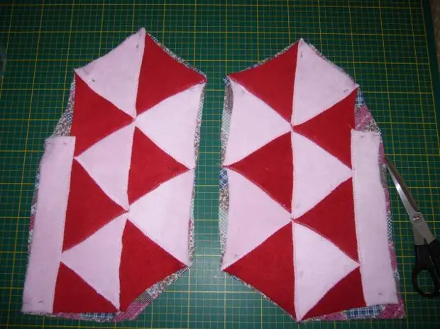 We sew a children's double-sided vest