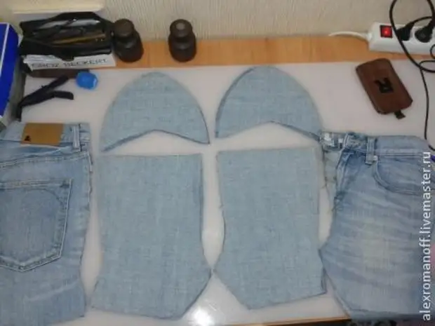 Como facer zapatos de jeans