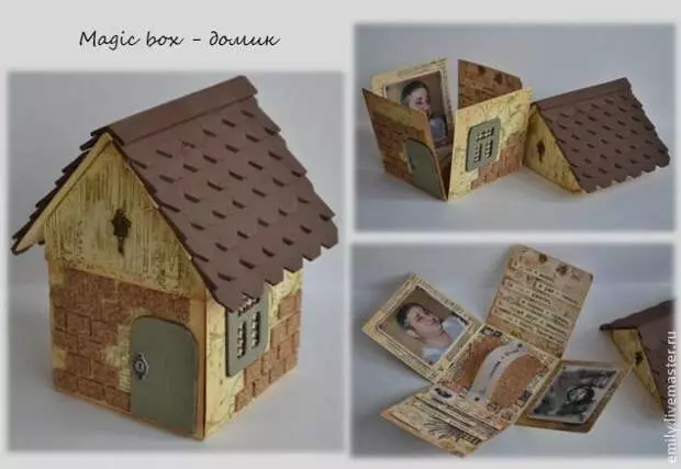 Gift box "house with a tiled roof"