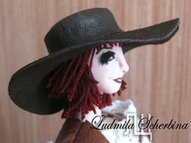 Leather hat for doll | Fair Masters - Handmade, Handmade