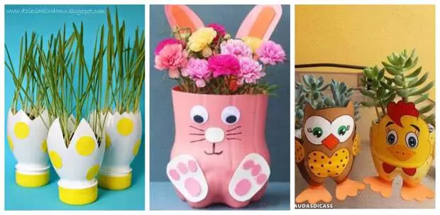 Cheerful pots of plastic bottles: 33 ideas and their embodiment