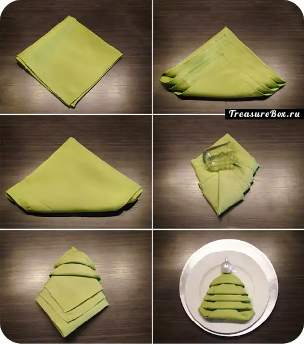 Folding kutumikia napkins picha.