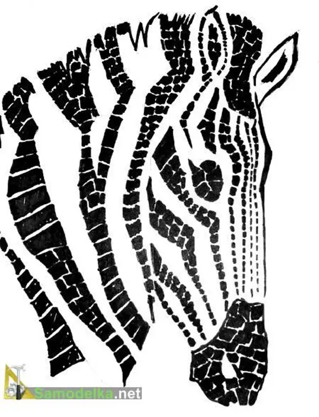 Mosaikoko Do-It-Yourself Zebra eredua