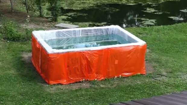 How to build a cheap large swimming pool for 1 day