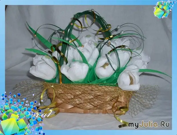 Bouquet dari Snowdrops dari Bouquet Candy Keranjang Snowdrops