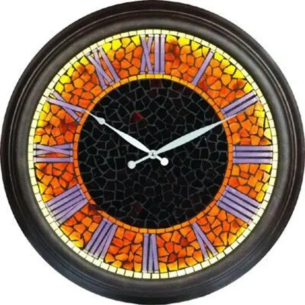 Orologio con elementi a mosaico