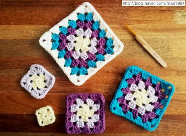 Crochet. Ntaub pua plag los ntawm square xim motifs (3) (659x481, 832kb)