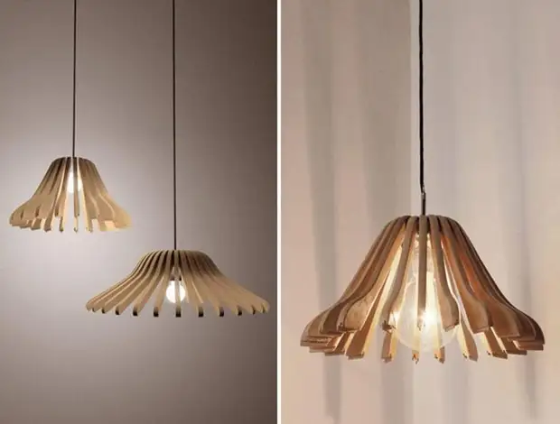 Interesting ideas of making lamps and chandeliers from everyday items