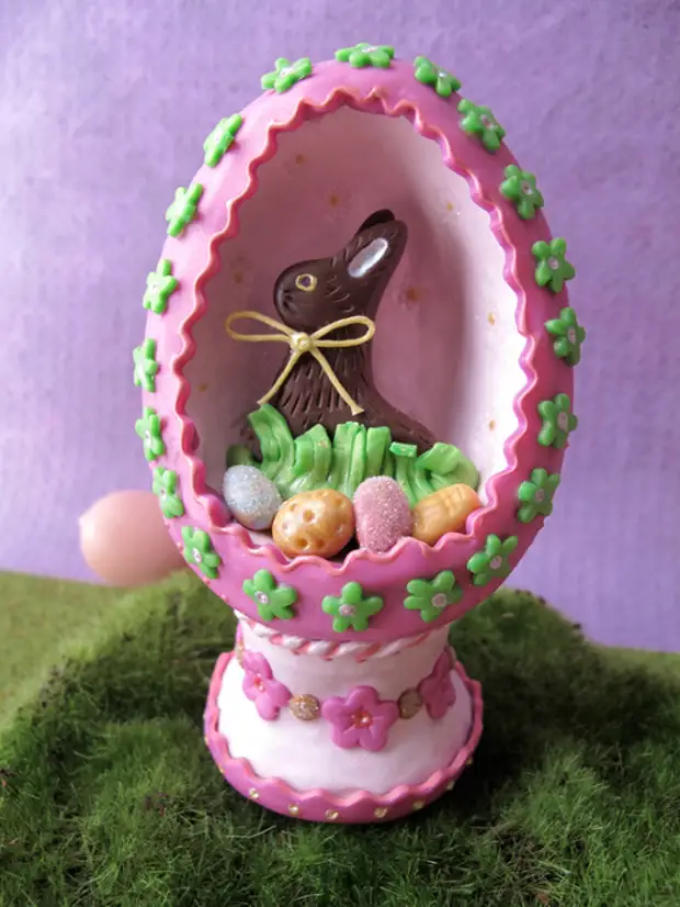 Easter zai nePolymer clay bunny